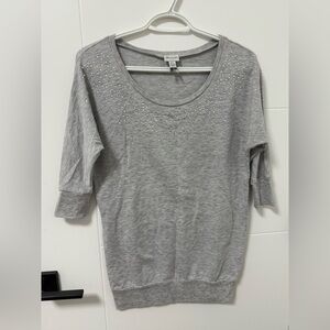 Dynamite heathered grey Sweater with rhinestones